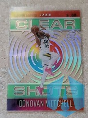 2020-21 Panini Illusions Donovan Mitchell Acetate Emerald Green SP Clear Shots No.8